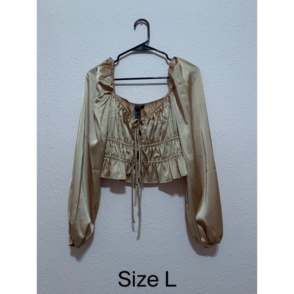 F21 Front Tie Crop Top